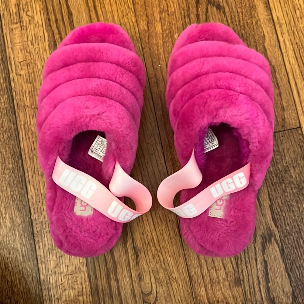 Ugg Pink Fluff slide